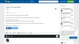 
                            12. Rakuten.de -> kein Login möglich - mydealz.de