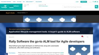 
                            4. Rally Software the go-to ALM tool for Agile developers