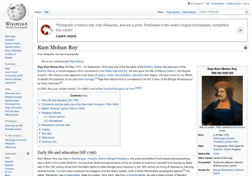 
                            10. Ram Mohan Roy - Wikipedia