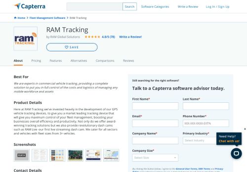 
                            4. RAM Tracking Reviews and Pricing - 2019 - Capterra