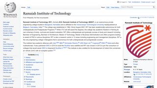 
                            12. Ramaiah Institute of Technology - Wikipedia