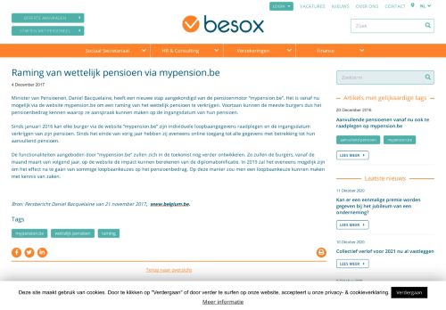 
                            9. Raming van wettelijk pensioen via mypension.be - Besox