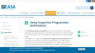 
                            2. Ramp Inspection Programmes (SAFA/SACA) | EASA