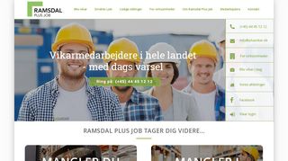 
                            8. Ramsdal Plusjob: Vikarbureau - Vikarjob til håndværk, lager ...