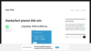 
                            8. Ranba7eni planet 365 win – Site Title