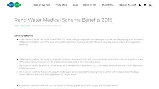 
                            9. Rand Water Medical Scheme Benefits 2016 - Optical Medical Aid ...