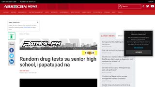 
                            10. Random drug tests sa senior high school, ipapatupad na | ABS-CBN ...