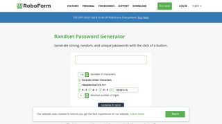 
                            12. Random Password Generator | RoboForm