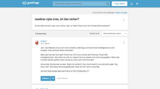 
                            7. random-spin.com, ist das sicher? (Geld, Sicherheit, Webseite ...