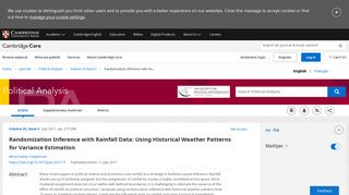 
                            11. Randomization Inference with Rainfall Data: Using Historical Weather ...