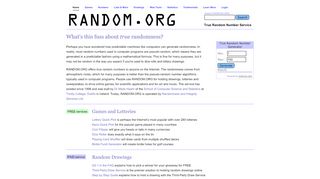 
                            9. RANDOM.ORG - True Random Number Service