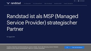 
                            8. Randstad ist als MSP (Managed Service Provider) strategischer Partner