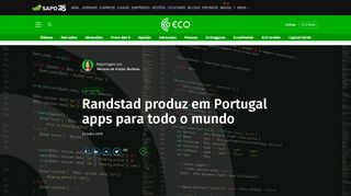 
                            9. Randstad produz em Portugal apps para todo o mundo – ECO