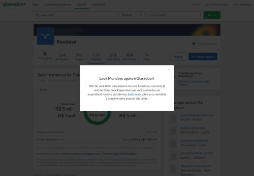 
                            8. Randstad - Salários de Colaborador | Love Mondays