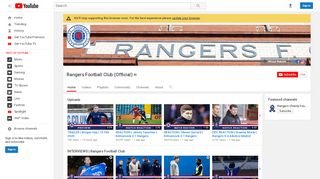 
                            6. Rangers Football Club (Official) - YouTube