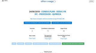 
                            13. Ranking 24/06/2018 - CONSULPLAN - SEDUC-PA - IFC ... - olhonavaga