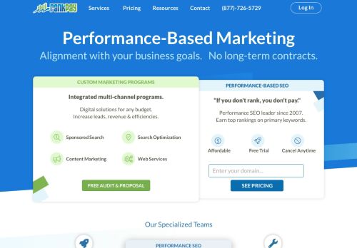 
                            2. RankPay | Performance-Based SEO | Affordable Digital Marketing