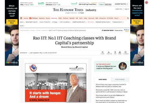 
                            9. Rao IIT: No.1 IIT Coaching classes with Brand Capital's partnership ...