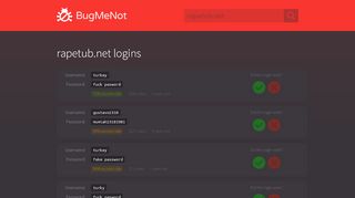 
                            1. rapetub.net passwords - BugMeNot