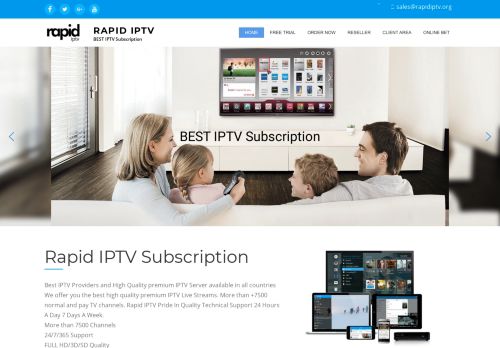 
                            6. RAPID IPTV | Premium IPTV Subscription | Free Trial IPTV