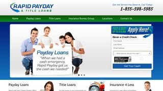 
                            2. Rapid Payday & Title Loans: Home