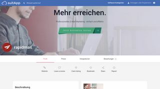 
                            12. rapidmail: Funktionen, Vorteile, Preise & Vergleich | suitApp