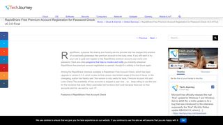 
                            11. RapidShare Free Premium Account Registration for Password Check ...