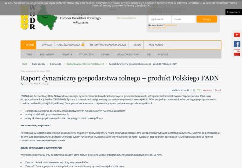 
                            10. Raport dynamiczny gospodarstwa rolnego – produkt Polskiego FADN