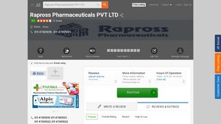 
                            9. Rapross Pharmaceuticals PVT LTD, Rohini - Pharmaceutical ...