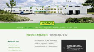 
                            2. Rapunzel Naturkost: Fachhandel / B2B