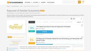 
                            5. ⋰⋰ Rapunzel of Sweden Gutscheine 10% sparen Feb. 2019 ⋱⋱
