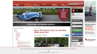 
                            10. Rarer Alfa Romeo noch vor der Mille Miglia gestohlen (Oldtimer ...