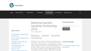 
                            10. Rashtriya Sanskrit Sansthan Scholarship 2019-20 Application Form