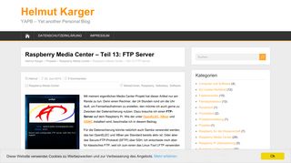 
                            4. Raspberry Media Center – Teil 13: FTP Server – Helmut Karger