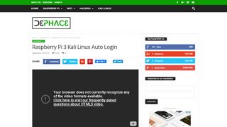 
                            6. Raspberry Pi 3 Kali Linux Auto Login - Dephace