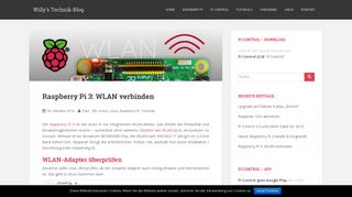 
                            2. Raspberry Pi 3: WLAN verbinden - Willy's Technik-Blog
