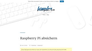 
                            4. Raspberry Pi absichern | himpler.com