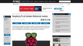 
                            12. Raspberry Pi als lokalen Webserver nutzen - PC-WELT