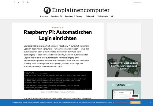 
                            8. Raspberry Pi: Automatischen Login einrichten | Einplatinencomputer