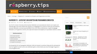 
                            4. Raspberry Pi - Autostart von Skripten und Programmen einrichten