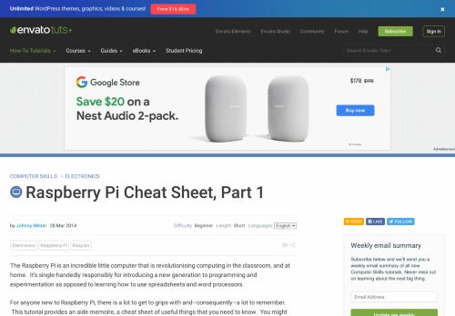 
                            9. Raspberry Pi Cheat Sheet, Part 1 - Computer Skills - Envato Tuts+