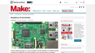 
                            13. Raspberry Pi einrichten | Make - Heise