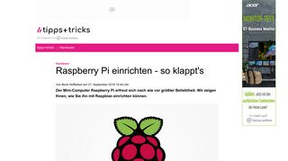
                            11. Raspberry Pi einrichten - so klappt's - Heise