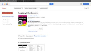 
                            4. Raspberry Pi For Dummies - Google Books-Ergebnisseite