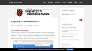 
                            4. Raspberry Pi: Hostname ändern - Willy's Technik-Blog