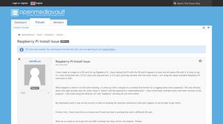 
                            2. Raspberry Pi Install issue - General - openmediavault