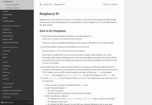 
                            12. Raspberry Pi — Mopidy 2.2.2-6-g531c090 documentation
