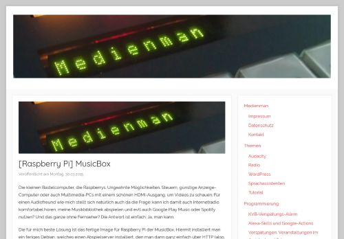 
                            10. [Raspberry Pi] MusicBox - Medienman