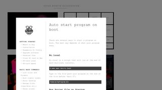 
                            6. Raspberry Pi Notes - Auto start program on boot