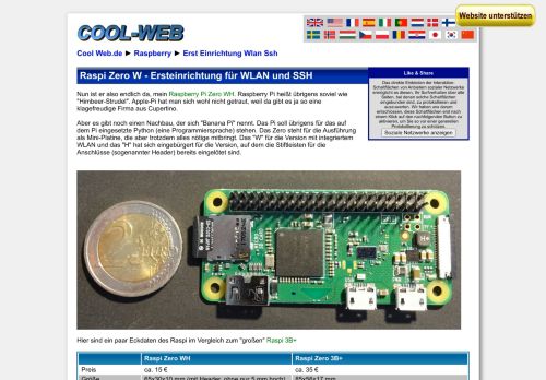 
                            4. Raspberry Pi / Raspi Zero W - Ersteinrichtung für WLAN und SSH